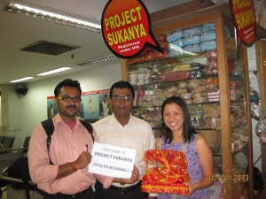 Two members of Project Sukanya sales team.